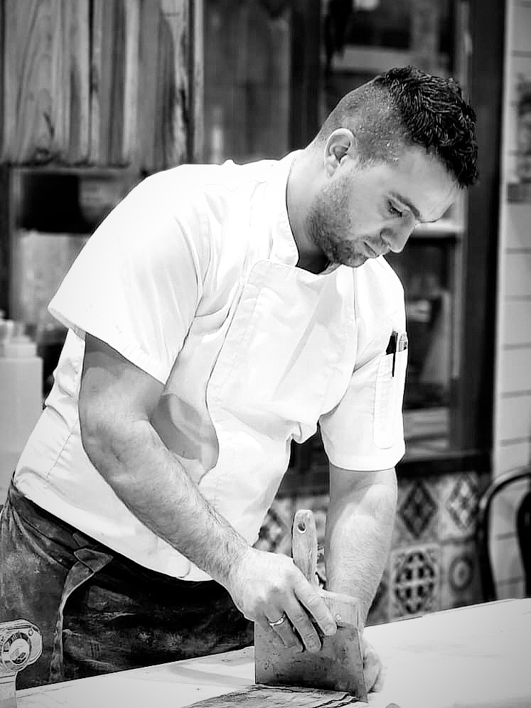 Chef Paata cutting handmade pasta
